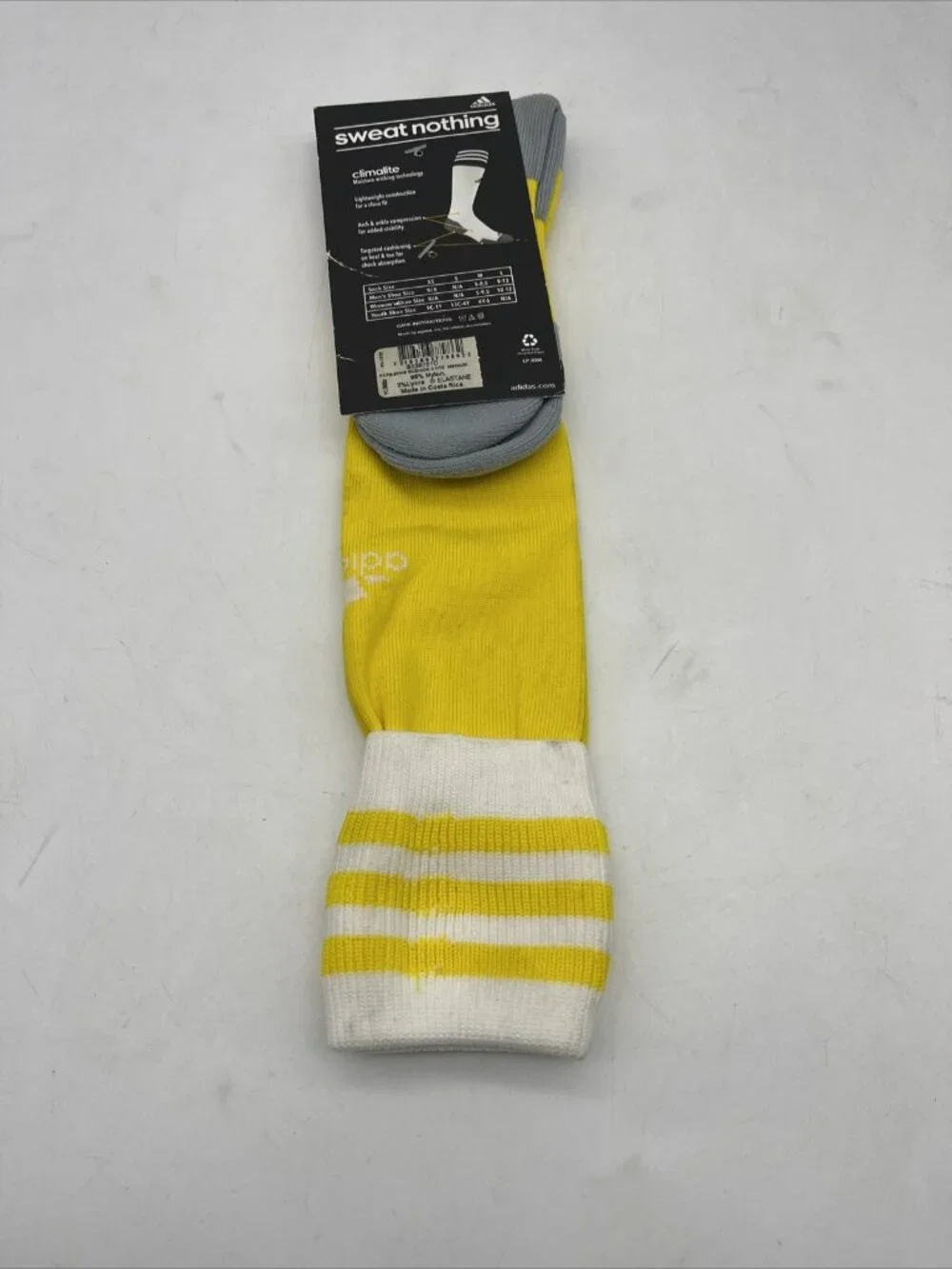 adidas Copa Zone Cushion II Soccer Sock (1-Pair), Sun/White, Men/Kid M 5-8.5